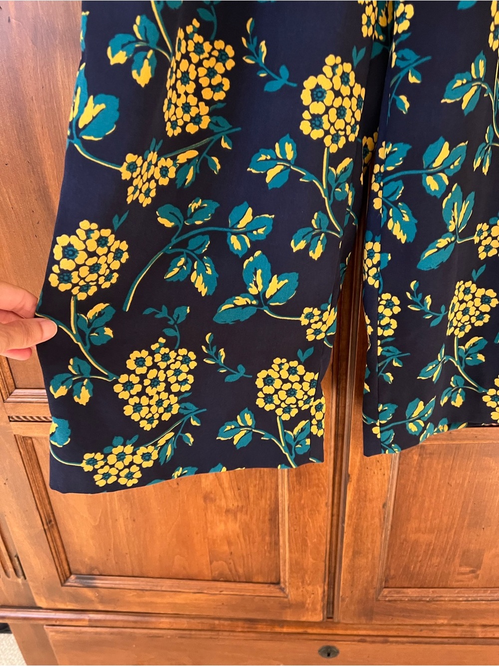 J.Crew navy floral wide-leg pants | Size 2 | Pockets | Like New - Picture 6 of 12
